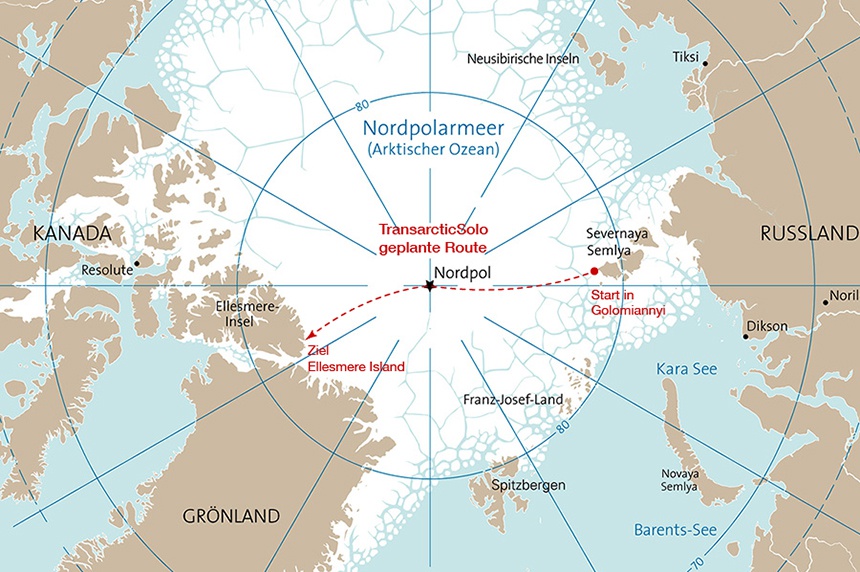 Nordpol-Karte