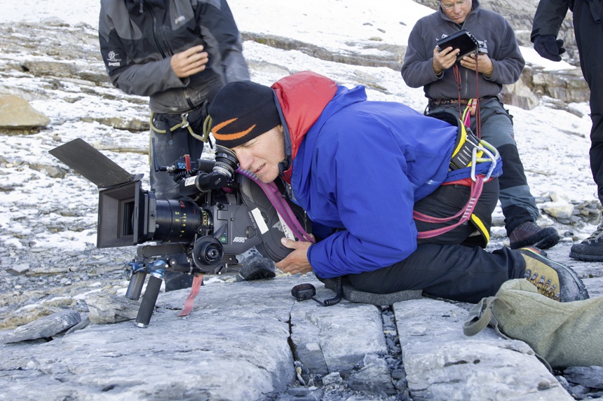 Backstage: Thomas Ulrich hinter der Filmkamera beim Film «Nordwand»